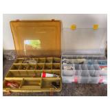 2 tackle boxes with tackle