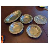 Grouping of miscellaneous silver plated serving pieces