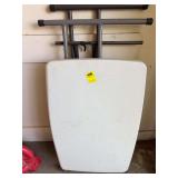 Two adjustable folding lifetime tables ￼. Table top is 19 1/2” x 31”.￼