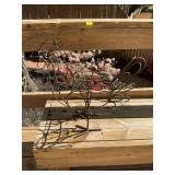 Metal Rooster planter 22” x 11 1/2” x 22”