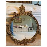 Antique gold mirror 26“ x 34 1/2“ see photos for mirror silvering condition. Very Heavy