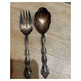 International Silverplate Serving Fork and Spoon