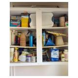 Contents of double cabinet as shown in garage