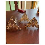 Vintage silver plate knife holder with two knife rest