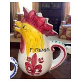 Pair of Italian Majolica Rooster Pitchers