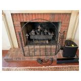 Wrought iron fireplace screen
