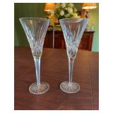 Two 9 1/2 inch Waterford flutes