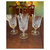 Set of 4- Gorham Cherrywood Crystal 7 inch tea glasses