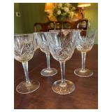 Set of 4- 7 inch Gorham Cherrywood Crystal stems