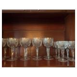 23 Pieces of very pretty crystal goblets.. quantities of 11 and 12 as shown