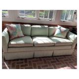 Very nice green and white striped couch 80” x 34”, 20”seat front floor.  Reupholstered last year..Sunbrella non fade material