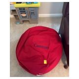 Red bean bag engraved Cannon
