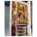 Tools and contents of drawer