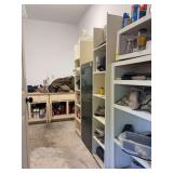 Contents of storage room in garage with exception of gun safe