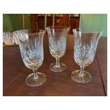 Set of 3- 7 inch Gorham cherrywood crystal tea glasses