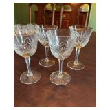 Set of 4- 5 3/4” Gorham Cherrywood Crystal stems