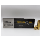 PRECISION ONE 500 MAG S&W HP/XTP 20RD Ammo / P1500SW350MAGXTPN50