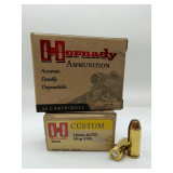 Two Hornady CUSTOM 10mm AUTO 155gr XTP 20RD Ammo / 9122
