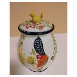 The Anthropologie Bird Floral Biscuit Jar 8 1/2" T