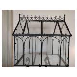 Victorian Style Glass Terrarium 18" T x 18" W x 12" D.