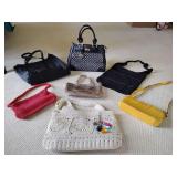 Another Great Selection Purses and a Carry On Travel Bag, including Anne Klein, Brighton, Danbury Mint, 7 pcs