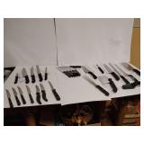 Ronco Six Star+ New 15 pieces including sharpener, New 5 pieces no name. Used 7 pieces 5 J.A. Henckels Internationa, 2 Miracle Blade. 27 pieces total