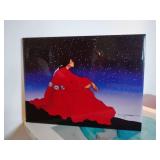 Ceramic art tile "Navajo Velvet" by Navajo artist R.C. Gorman. 6" x 8". Book listed in separate lot.