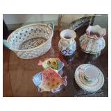 Portugal and Italian hand-painted decorative pieces.