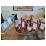 Great Selection Picture Frames apprx. 23 and one stand. High quality. See pics