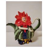 Vanmark Charmers ~ Poppy Lady Teapot, to cute.  7 1/2" T.