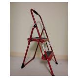 Werner 2-Step 200 lbs. Capacity Red Steel Foldable Step Stool