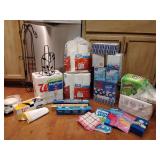 Paper Towel Holder, Wall mount plate holder, paper towels, Kleenex, trash bags, coffee filters, napkins, cleaning,