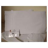 2 New Joy Mangano Comfort & Joy Jumbo Memory Foam Pillow, designed with specialized TempTexx Technology for both warming and cooling comfort.