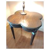 Unique Clover Shaped Bernhardt Solid Walnut Side End Table Length: 28”Width: 28”
Height: 26.5” other contents not included.