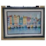 Harbor In Harmony framed print 37" x 27".