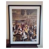 "Boulevard des Capucines" by French-American artist Guy Buffet. Framed 29" T x 23" W.
