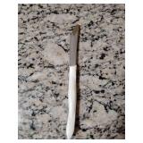 Cutco Table Knife (Model 1759W) features a Pearl White ergonomic handle and a serrated Double-D edge blade. 8 1/2" L