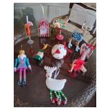 Glittery Fun Christmas Ornaments 10 Pieces