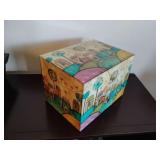 Daydreams 2-Drawer Jewelry Box, 8.8 by 6.5 by 6.5-Inch, glass, multi-colored.