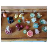 Fruit Candles, Rubber Duckys, Rose, Snowflakes, Candy, Birds, Dragonfly and a Turtle