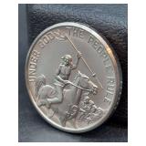 1974 South Dakota Indian Riding Horse Souvenir Dollar…..made of copper/nickel - numbering on side of coin is 005362