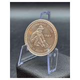 1987 Wharf Resources South Dakota Mining 1oz. Fine Silver Coin