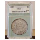 Slabbed 1902-O Morgan Dollar S$1 MS66 NTC...