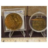 Two(2) commemorative coins SEE ALL PICS FOR DETAILS...