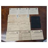Lot Of Vintage World War II War Ration Books w/Holder & Stamps...