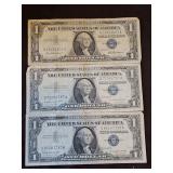 Three(3) Silver Certficates SEE ALL PICS FOR DETAILS...