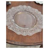 Cambridge Glass Rose Point platter. 14.5 in diameter. c. 1940-1940