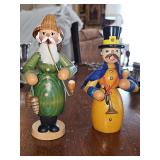 German incense smoker. Figurines are designed to burn cone incense and smoke escapes through the mouth. 7.5 in tall