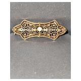 Antique 14K yellow gold brooch. 2.64 grams