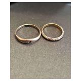 Two 10K baby rings.  grams